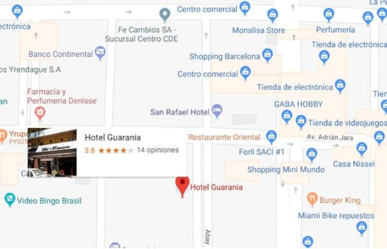 Hotel & Restaurante Guarania 埃斯特城 外观 照片